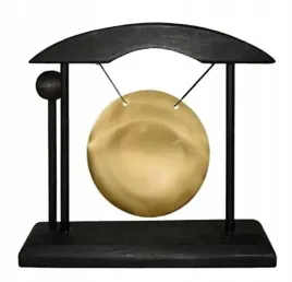 table-gong-small-black-and-golden-colour-maly-stolowy-gong
