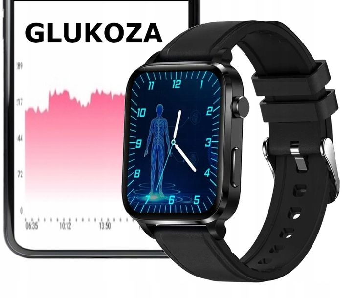 Smartwatch zegarek glukometr pomiar poziom cukru glukozy Medykor