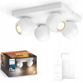 lampa-punktowa-reflektor-led-spot-buckram-bialy-4xgu10-5w-philips-hue-pilot