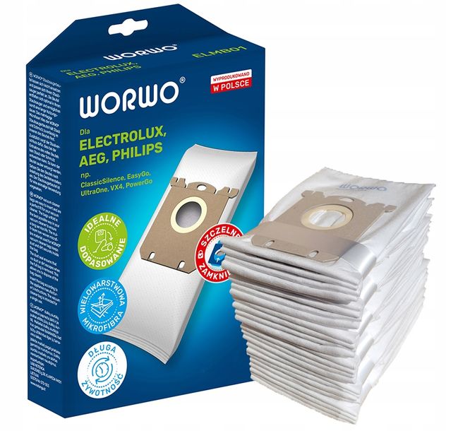 24x WORKI DO ODKURZACZA ELEKTROLUX PHILIPS BAG