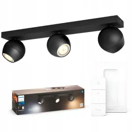 lampa-punktowa-reflektor-led-spot-buckram-czarny-3xgu10-philips-hue-pilot