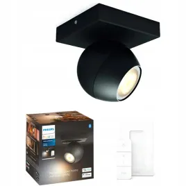lampa-punktowa-kinkiet-led-spot-buckram-czarny-gu10-5w-philips-hue-pilot