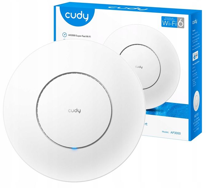 Access point WiFi 6 Cudy AP3000 3000Mb/s Wi-Fi Acces Point 1xRJ45 2,5GbE