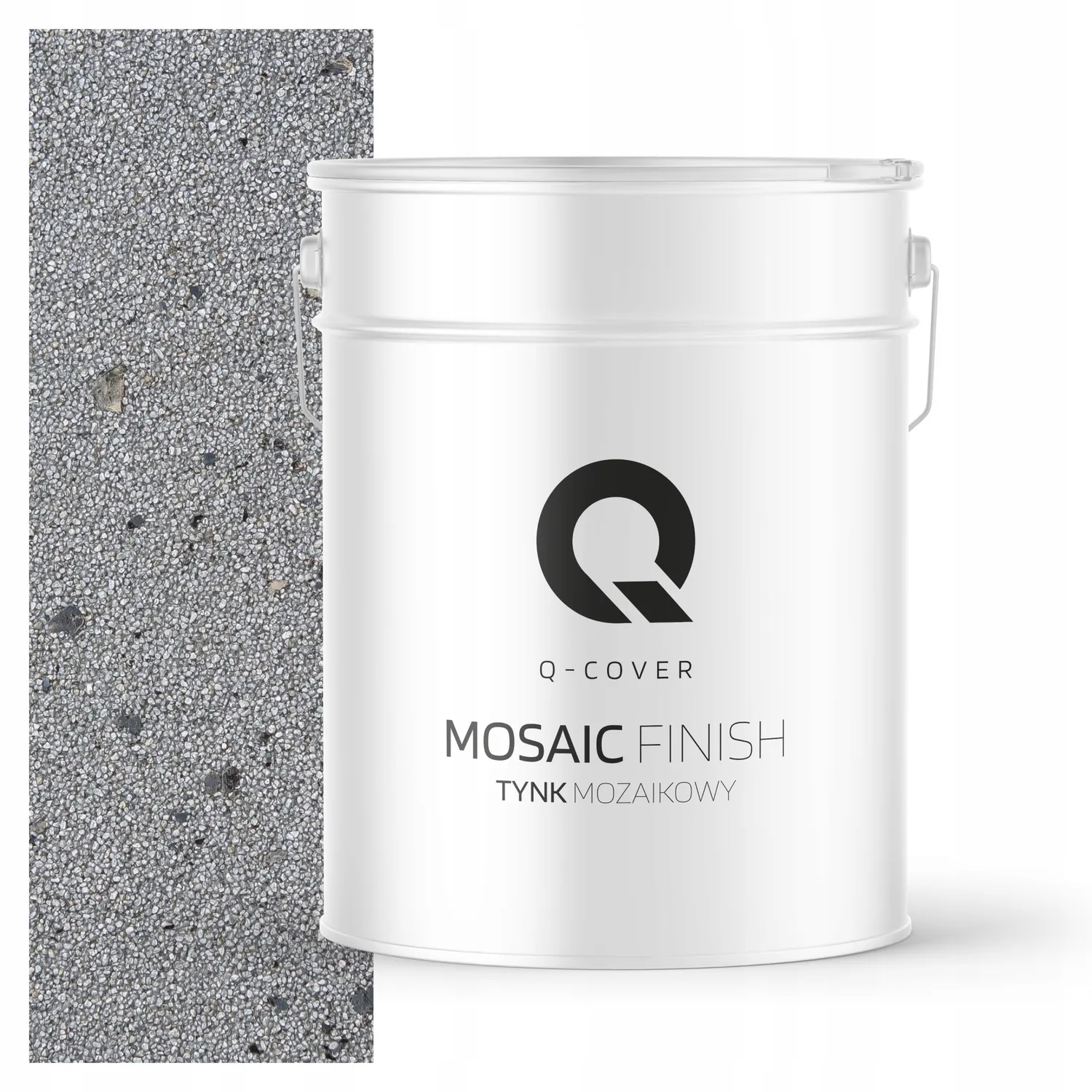 mika K. Tynk dekoracyjny MOZAIKA kolor CIEMNY SZARY Z CZARNĄ MIKĄ 16