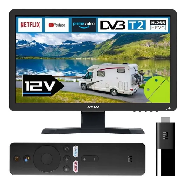 T.V Telewizor SMART Android HD 19 cali WiFi BT DVBT2 VGA HDMI