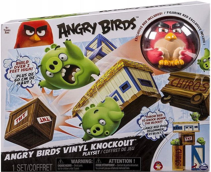 Angry Birds VINYL KNOCKOUT duży zestaw przeszkód - ERLI.pl