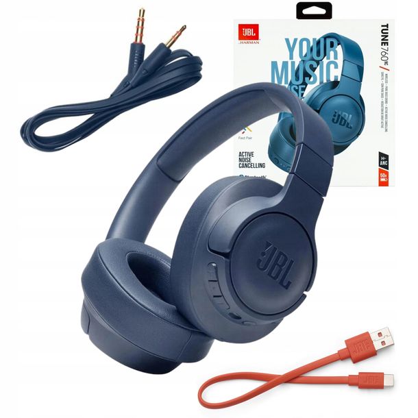 Słuchawki nauszne bezprzewodowe Bluetooth JBL Tune 760NC z redukcją szumu