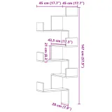 narozna-polka-scienna-biala-45x45x147-cm-producent-vidaxl-stan-nowy