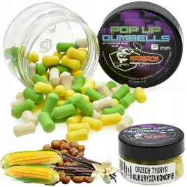 dumbells-pop-up-6mm-margrom-orzech-tygrysi-kukurydza-konopie-method-feeder