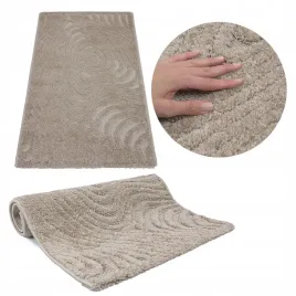 dywan-chodnik-bezowy-dwupoziomowy-do-sypialni-vintage-80x150cm