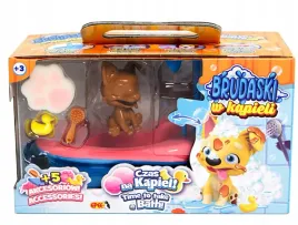 brudaski-w-kapieli-zestaw-lazienka-piesek-corgi-czarno-bialy-bloto