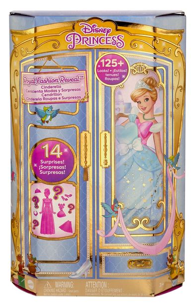 Фото - Лялька Mattel DISNEY PRINCESS KOPCISZEK PRINCESS NIESPODZIANKA REVEAL SZAFA 