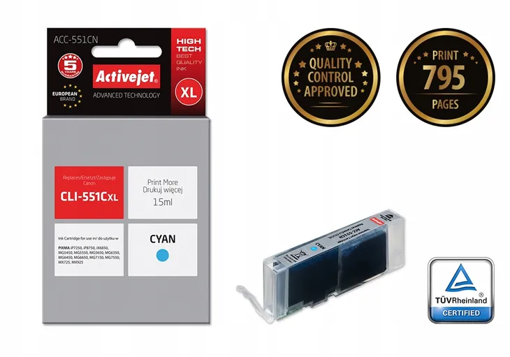 tusz-do-canon-cli-551c-activejet-15ml-niebieski-kolor-niebieski-cyan