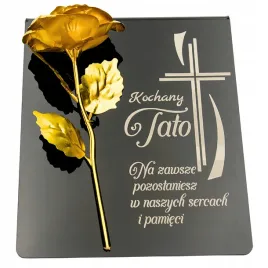 znicz-dla-taty-dekoracja-na-grob-grawerowany-podstawka-na-cmentarz-z-roza