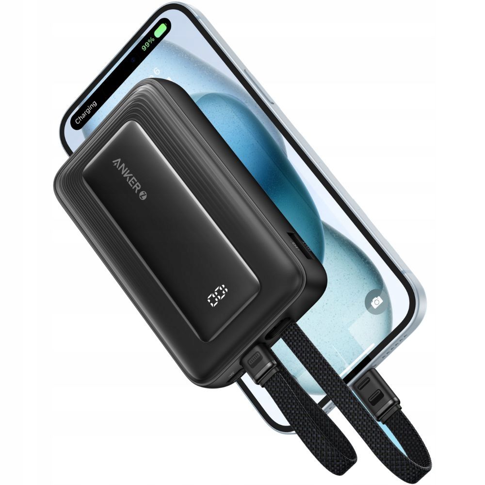 Powerbank Anker Zolo 10000 mAh 30W z wbudowanymi kablami USB