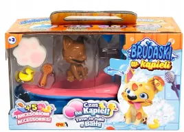 brudaski-w-kapieli-zestaw-lazienka-piesek-corgi-czarno-brazowy-bloto