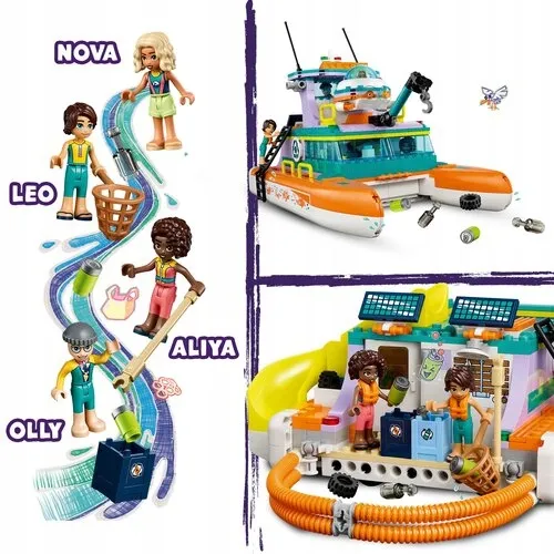 LEGO FRIENDS MORSKA ŁÓDŹ RATUNKOWA STATEK JACHT KATAMARAN OCEAN