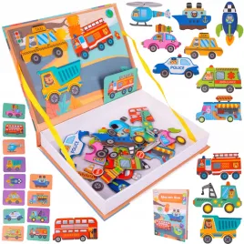 magnetyczna-ksiazeczka-ukladanka-puzzle-pojazdy-12-na-magnes-65-elementow