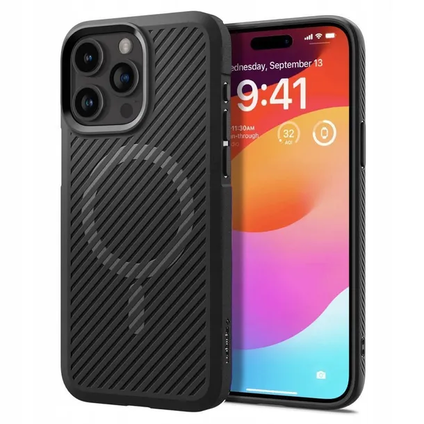 plecki-spigen-do-apple-iphone-16-czarny-zalaczone-wyposazenie-szmatka-do-czyszczenia