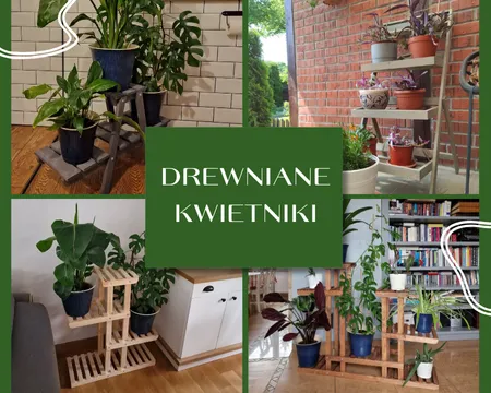 KWIETNIKI DREWNIANE ETAZERKI