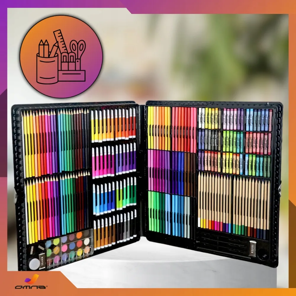 プリズマ5枚セット Zestaw kredek walizka mazaków duży dla dzieci kredki flamastry