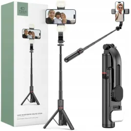 tech-protect-l05s-selfie-stick-tripod-bluetooth-and-led-light-black