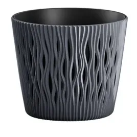 doniczka-prosperplast-sandy-round-sr-19-cm-antracyt-z-wkladem