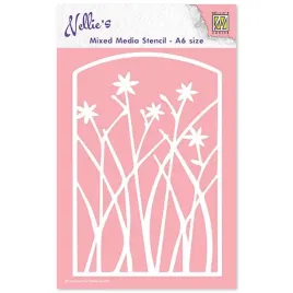 maska-mixed-media-a6-ramka-z-kwiatami