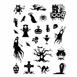 tatuaze-zmywalne-dla-dzieci-halloween-bialo-czarne-dzieciece-dpcraft-tattoo