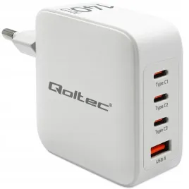 qoltec-ladowarka-sieciowa-140w-gan-or-5-20v-or-2-5-5a-or-3-x-usb-c-pd-or-1-x-u