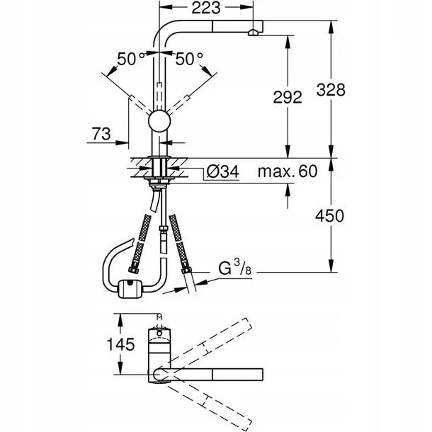 bateria-kuchenna-grohe-minta-32168dc0-stan-powystawowy