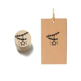 gwiazdka-na-galazce-stempel-drewniany