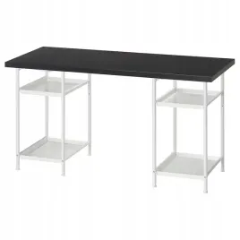ikea-lagkapten-spand-biurko-czarnobraz-bialy-140x60-cm
