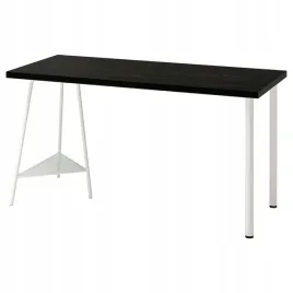 ikea-lagkapten-tillslag-biurko-czarnybraz-bialy-140x60-cm