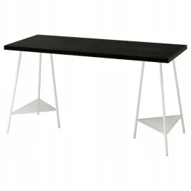 ikea-lagkapten-tillslag-biurko-czarnybraz-bialy-140x60-cm