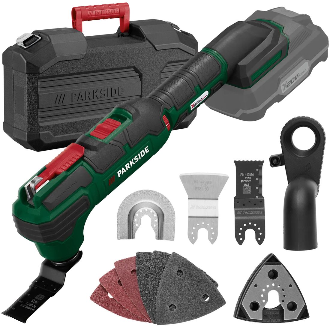Szlifierka wielofunkcyjna Parkside PAMFW 20-Li C3 20 V akumulatorowa ...