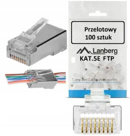 wtyk-rj45-kat-5e-przelotowe-ftp-wtyk-lan-8p8c-przelotowy-lanberg-100-sztuk
