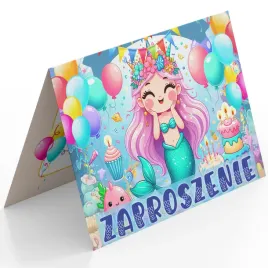 zaproszenie-syrenka-mala-slodka-na-urodziny-dziecka-koperta-gratis