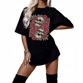 modna-sukienka-damska-mini-krotka-koszulka-oversize-na-lato-duzo-wzorow-xxl