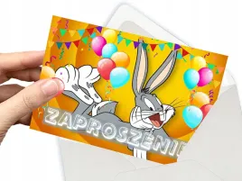 zaproszenie-krolik-bugs-na-urodziny-dziecka-koperta-gratis