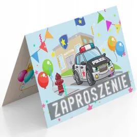 zaproszenie-policja-radiowoz-policyjny-na-urodziny-dziecka-koperta-gratis