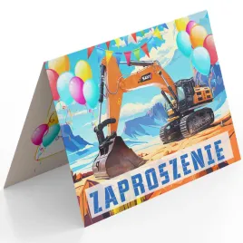 zaproszenie-koparka-budowa-sany-na-urodziny-dziecka-koperta-gratis