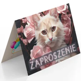 zaproszenie-kot-kotek-roze-na-urodziny-dziecka-koperta-gratis