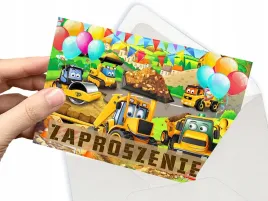 zaproszenie-koparka-wywrotka-plac-budowy-na-urodziny-dziecka-koperta