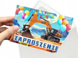 zaproszenie-koparka-budowa-sany-na-urodziny-dziecka-koperta-gratis