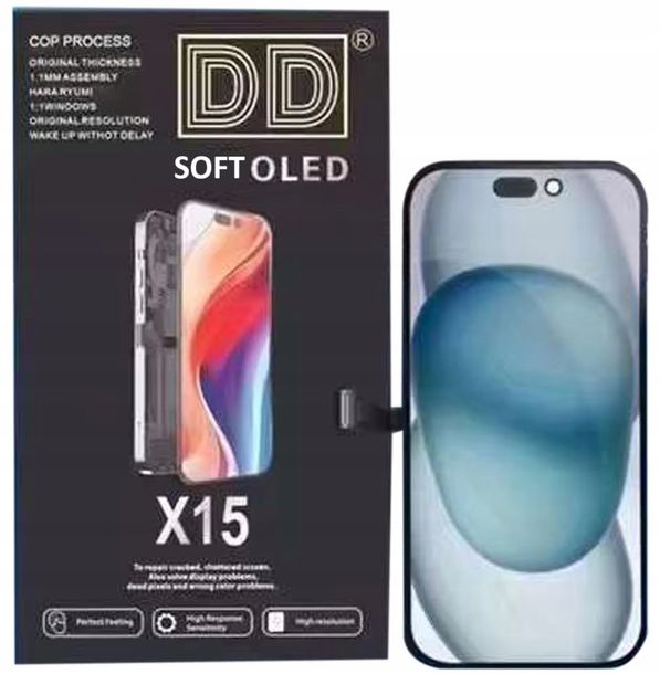 ﻿APPLE IPHONE 15 NOWY WYŚWIETLACZ LCD SOFT OLED DD EKRAN