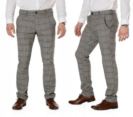 eleganckie-spodnie-meskie-bawelniane-chinosy-w-kratke-hunter-410-07-w41-l32