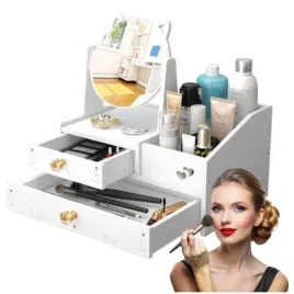 toaletka-z-lustrem-organizer-na-kosmetyki-bizuterie-szkatulka-biala-mala