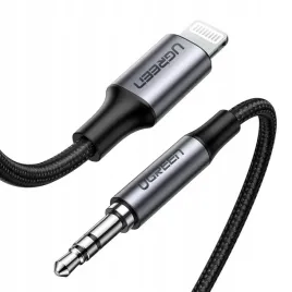ugreen-kabel-przewod-audio-aux-mfi-lightning-35-mm-mini-jack-1m-szary