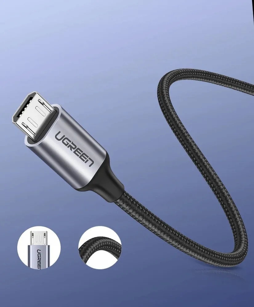 kabel-ugreen-us290-60146-usb-a-micro-usb-2-4a-1m-szary-stan-nowy